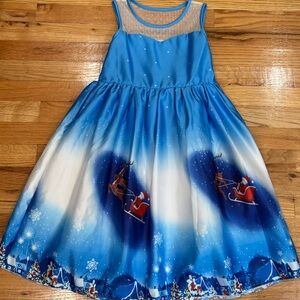 SHEIN Festive Blue Kids Dress